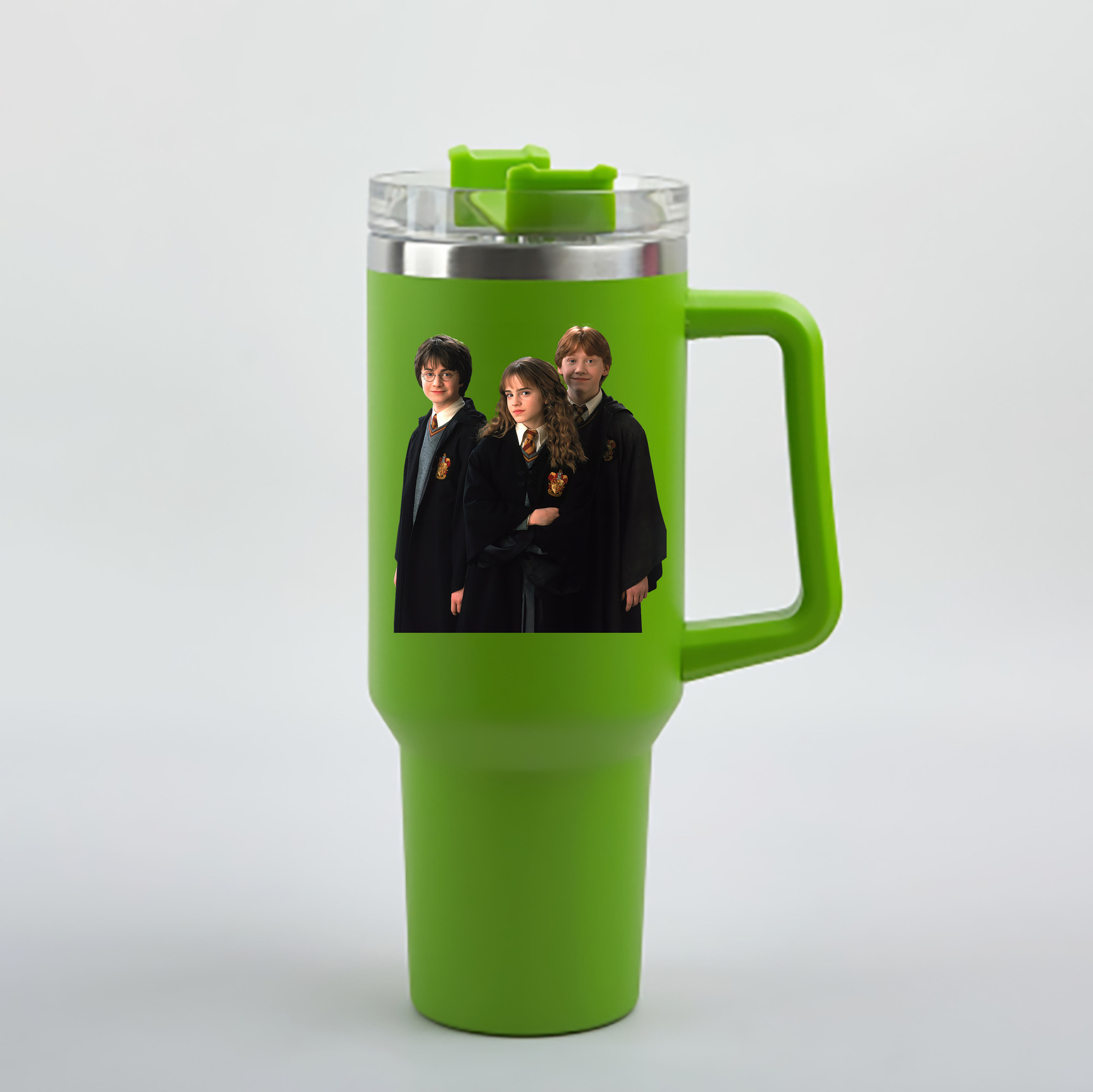 （画像用） Harry Potter ハリー・ポッターシリーズ 1200mL車用タンブラー - クリスタルステッカー（プラスチックストロー付き）